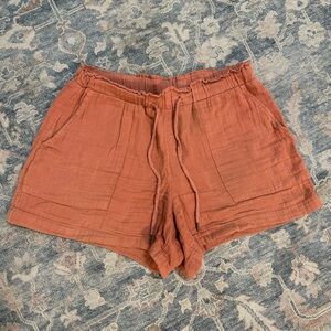 Gap | High Rise Cotton Shorts | Dusty Rose Colour | Size Small